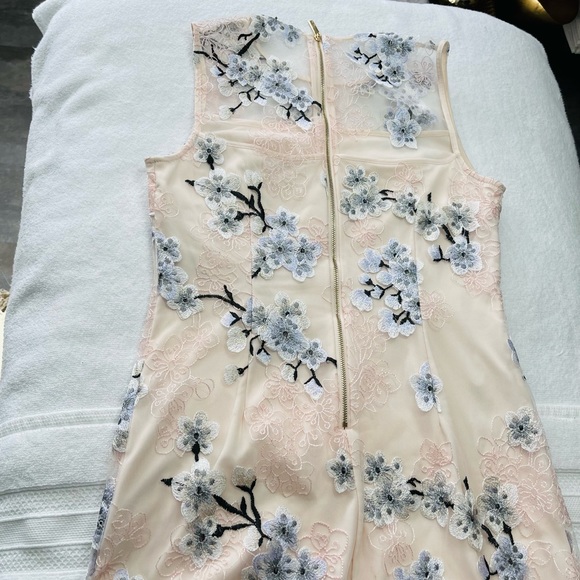 Pink and silver blue formal cocktail dress - Picture 3 of 5